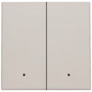 Laatste Kans Niko 102-32004 Afwerkingsset met lens voor dubbele elektronische schakelaar of drukknop, Light grey