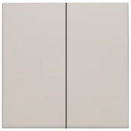 Niko 102-31004 Afwerkingsset voor dubbele elektronische schakelaar of drukknop, Light grey Direct Verzonden