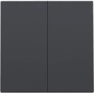 Niko 122-31004 Afwerkingsset voor dubbele elektronische schakelaar of drukknop, Anthracite Tijdelijk Beschikbaar