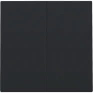 Niko 161-31004 Afwerkingsset voor dubbele elektronische schakelaar of drukknop, Black coated Op = Op