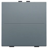 Niko 220-00001 Huisautomatisering - enkelvoudige toets voor draadloze schakelaar of drukknop met 2 bedieningsknoppen, Alu grey coated Flitsaanbieding