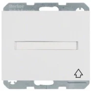 Must-Have Berker 47527209 K.1/K.5 Wandcontactdoos met Klapdeksel verhoogd aanraakveilig met Tekstveld IP44 Polarwit