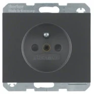 Shop Nu Berker 6765757006 K.1/K.5 Wandcontactdoos met Penaarde Schroefliftklemmen Antraciet