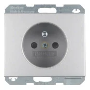 Populair Berker 6765757003 K.1/K.5 Wandcontactdoos met Penaarde Schroefliftklemmen Aluminium