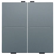 Niko 220-00007 Huisautomatisering - tweevoudige toets voor draadloze schakelaar of drukknop met 4 bedieningsknoppen, Alu grey coated Superprijs