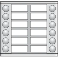 Niko 10-112-01 Uitbreidingsmodule met 12 bellen in twee rijen voor opbouwbuitenpost 20 mm, Grey Seizoensaanbieding