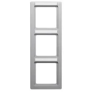 Hoge Kwaliteit Berker 10136014 Q.1 Afdekraam 3-voudig met tekstveld, Alulook soft-finish Verticaal