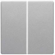 Nieuw Berker 85142124 Q.1/Q.3/Q.7 Drukknop-opzetmodule, 2-voudig Alulook soft finish