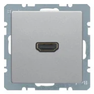 Voordeelprijs Berker 3315436084 Q.1/Q.3/Q.7 High Definition contactdoos, 90°-aansluiting alulook soft finish