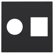 Koop Online Niko 161-65702 Afwerkingsset voor enkelvoudige coaxaansluiting en netwerkaansluiting TV + RJ45 Telenet Interkabel, Black coated