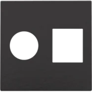 Niko 200-65702 Afwerkingsset voor enkelvoudige coaxaansluiting en netwerkaansluiting TV + RJ45 Telenet Interkabel, Bakelite piano black coated Dagaanbieding