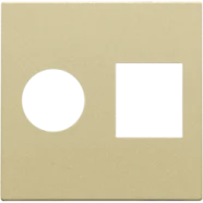 Niko 221-65702 Afwerkingsset voor enkelvoudige coaxaansluiting en netwerkaansluiting TV + RJ45 Telenet Interkabel, Alu gold coated Lage Prijs