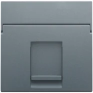 Koopje Niko 220-65100 Centraalplaat data 1x RJ, Alu grey coated