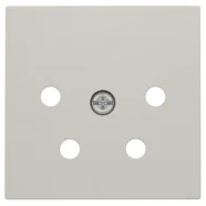 Niko 102-69010 Afwerkingsset voor vierpolige inbouwcontactdoos voor het Nederlandse openbare telecommunicatienetwerk (PTT), Light grey Hoge Kwaliteit