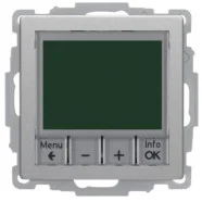 Seizoensaanbieding Berker 20446084 Q.1/Q.3/Q.7 Thermostaat met display, maakcontact alulook soft finish