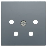 Niko 220-69010 Afwerkingsset voor vierpolige inbouwcontactdoos voor het Nederlandse openbare telecommunicatienetwerk (PTT), Alu grey coated Superprijs