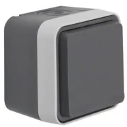 Speciale Aanbieding Berker WNC140 W.1 Wandcontactdoos met randaarde 1-voudig met behuizing Grijs IP55