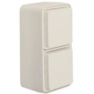 Laatste Versie Berker 47703522 W.1 Wandcontactdoos met randaarde 2-voudig met behuizing Verticaal Polarwit IP55