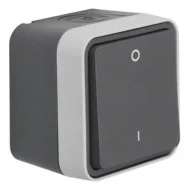 Aanbieding Berker 30723505 W.1 2-polige schakelaar met behuizing Grijs IP55