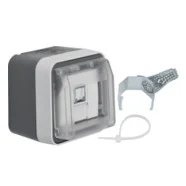 Laatste Versie Berker 14093505 W.1 Data-aansluiting Cat 6 met behuizing Grijs IP55