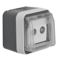 Nu Kopen Berker 12033515 W.1 Radio/TV einddoos met behuizing Grijs IP55