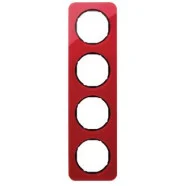 Koop Vandaag Berker 10142344 R.1 Afdekraam 4-voudig Acryl Rood met Zwarte sokkel