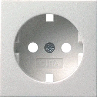 Laatste Kans Gira 492027 Systeem 55 centraalplaat stopcontact randaarde zuiver wit mat