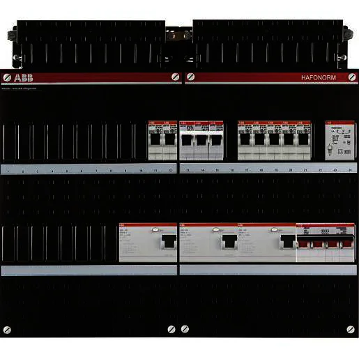 ABB Haf 7x achter 3x 30mA + KT + HS 3-F installatiekast Hoge Kwaliteit