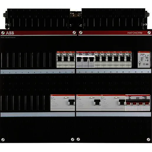 ABB Haf 9x achter 3x 30ma + KT + HS 3-F installatiekast Fabrieksprijs