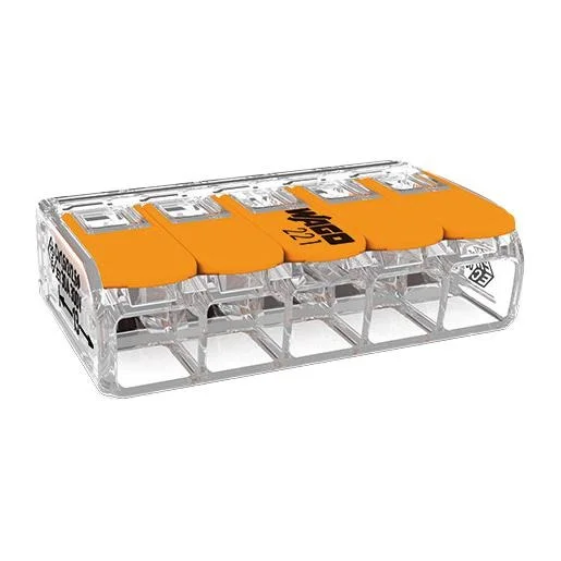 Wago 221-615 Verbindingsklem compact 5x6mm² transparant 15st. Koop Vandaag
