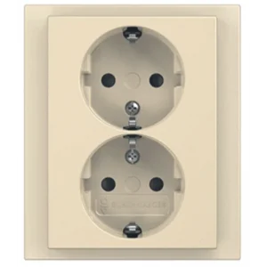 Aanbieding Busch-Jaeger 202 EUJRB-82 Dubbele wandcontactdoos randaarde inbouw cremewit