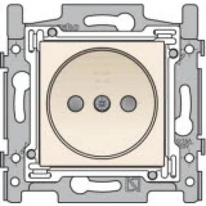 Weekendaanbieding Niko 100-66515 1-voudige wandcontactdoos zonder randaarde kinderveilig creme