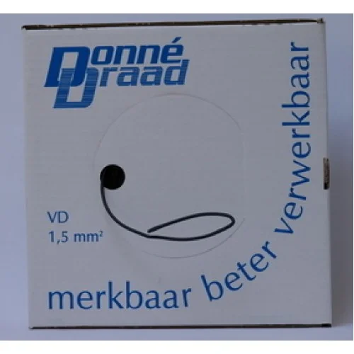 Voordeelprijs Donné vd draad Eca 1.5mm² zwart Nieuwe Norm 2017