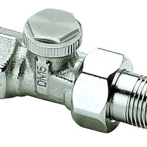 Finale Uitverkoop Heimeier voetventiel Regutec ½" recht (retourafsluiter)