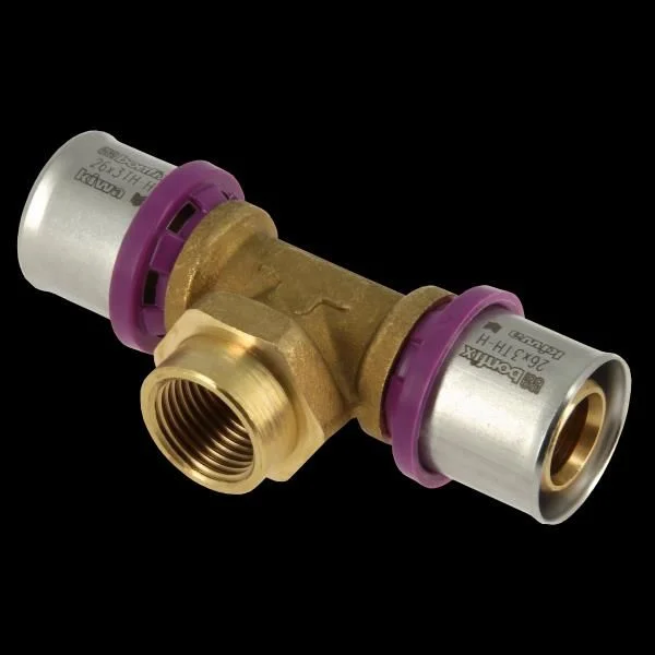 Fabrieksprijs BONFIX Alu-pers T-stuk 26 x 1/2" binnendraad x 26 mm