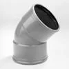 PVC Bocht 125 mm 45°, 2x manchet Meest Verkocht