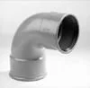 PVC Bocht 125 mm 90°, 2x manchet Beperkte Voorraad