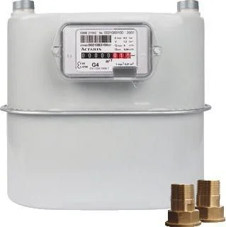 Op = Op Gasmeter type GT4Z (6 m3/h) ¾" excl. koppelingen