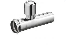 chroom muurbuis recht met beluchter 32mm Dagaanbieding