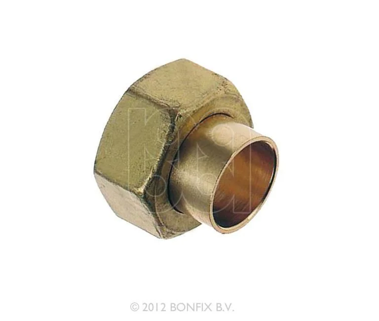 Messing soldeer 2 delige koppeling 1"x¾"buitendr. Gereduceerde Prijs