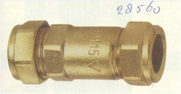 Hoge Kwaliteit Messing Keerklep 28 mm Knel