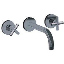 Premium Plieger Cross 3-gats wandkraan chroom