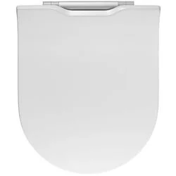 Pressalit Projecta D Solid Pro toiletzitting met deksel, met softclose combi scharnier en top mont./standaard montage wit polygiene Exclusieve Aanbieding