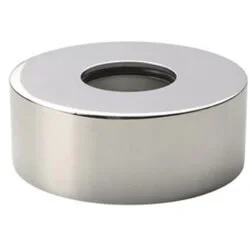 Gereduceerde Prijs Raminex wandrozet XXL met rubber geleider chroom Ï80xÏ32x30mm
