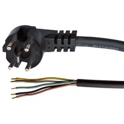 Snelle Levering Ratio Perilex aansluitsnoer met stekker haaks zwart 16 Amp
