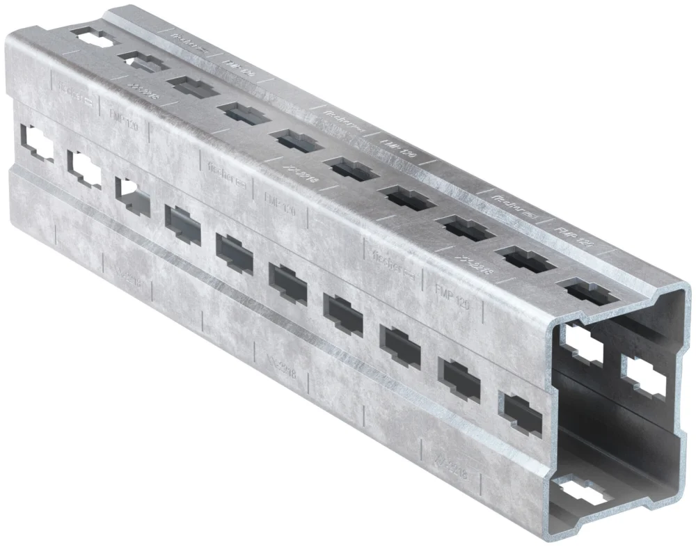 Nieuw Fischer FMP montageprofiel 120 staal therm. verzinkt FMP 6 m