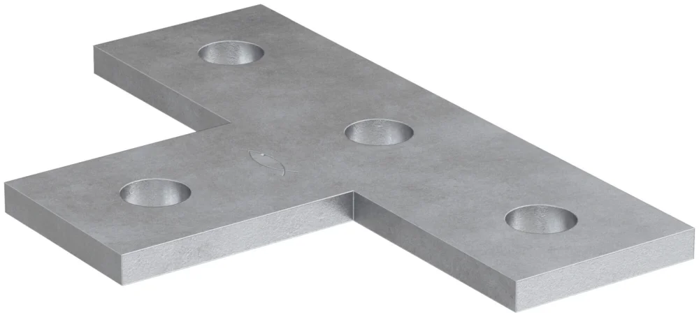 Merkproduct Fischer FFF verbindingsplaat staal therm. verzinkt FUS T-vorm