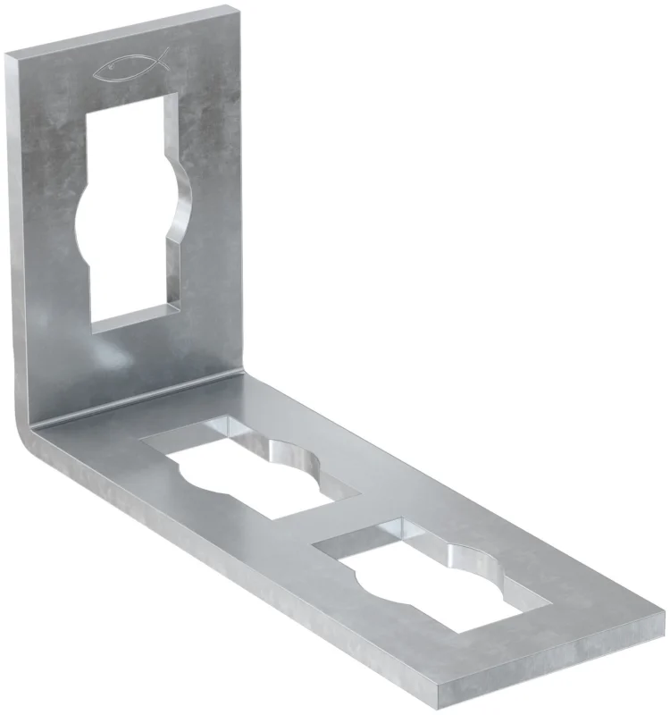 Dagaanbieding Fischer PFAF railhoek staal therm. verzinkt FUS 90° 3 beves.