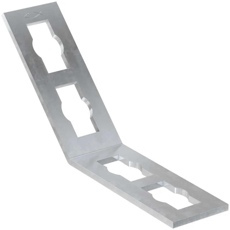 Fischer PFAF railhoek RVS A4 FUS 135° 4 beves. Beperkte Voorraad