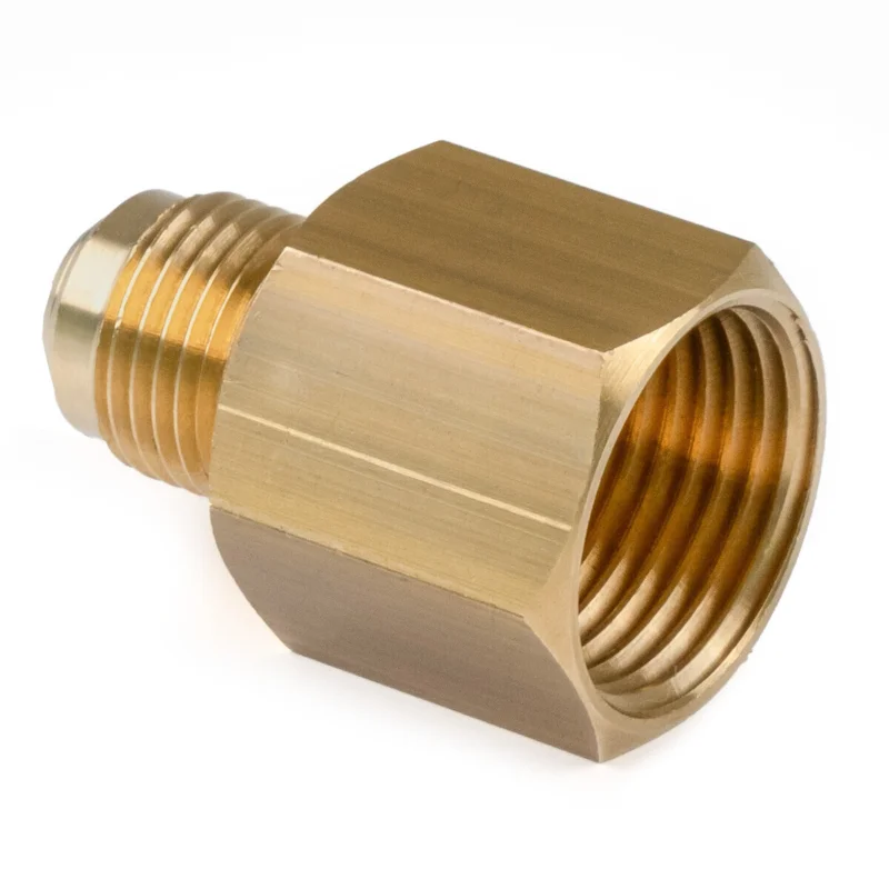 Verloopstuk flare tbv koel 1/2" x 3/8" messing bi x bu SAE Veilige Betaling